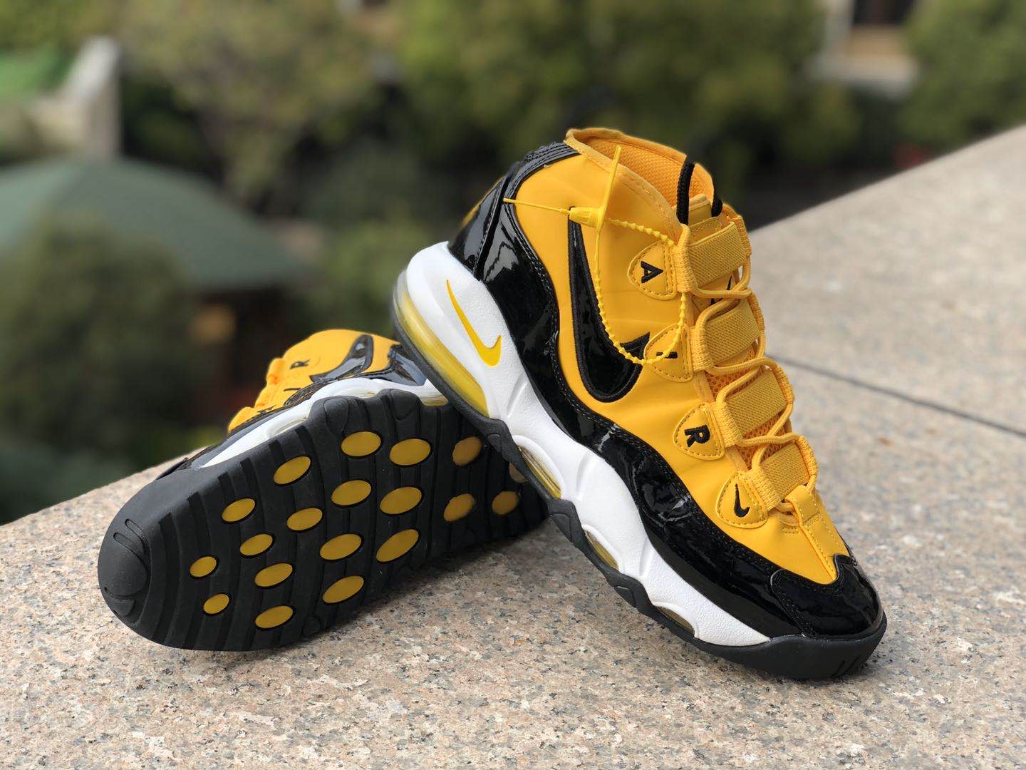 Nike Air Uptempo 95 Yellow Black White Shoes